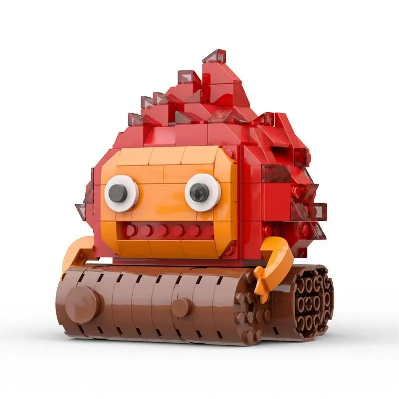 

Famous Anime Cartoon Castle Building Blocks MOC Fire Demon Mobile Castle Model Assembly Ornaments DIY Educational Toys Gift