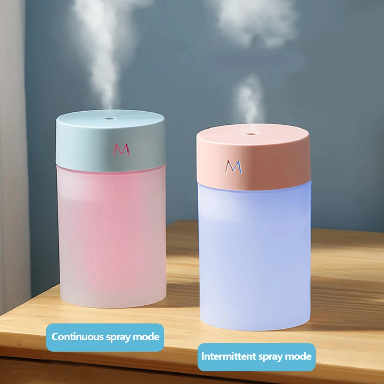 

Portable Mini Ultrasonic Air Humidifier Aromatherapy Diffuser with LED Lamp - Compact 260ML USB Essential Oil Atomizer Perfect f