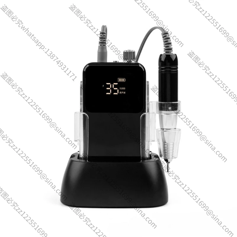 Suitable for Rechargeable Nail Polisher 35000 Rpm Without Shaking Hands, Portable Display Electric Nail Polisher
