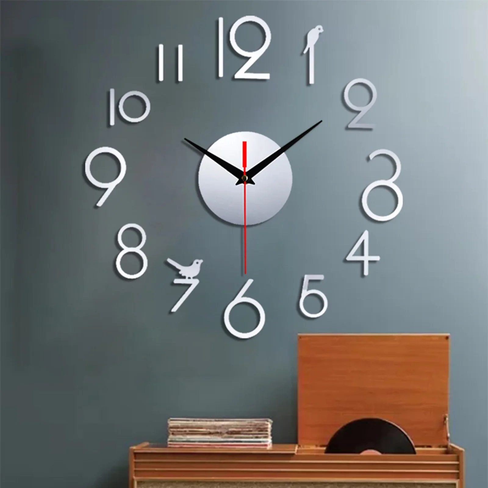 3D DIY Wall Clock Luminous Frameless Wall Clocks Digital Clock Wall Stickers Silent Clock For Living Room Office Home Wall Decor