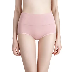 High-rise Women's Underwear Pure Cotton Belly Crotch Antibacterial Breathable Brief Large Size Hip Lift