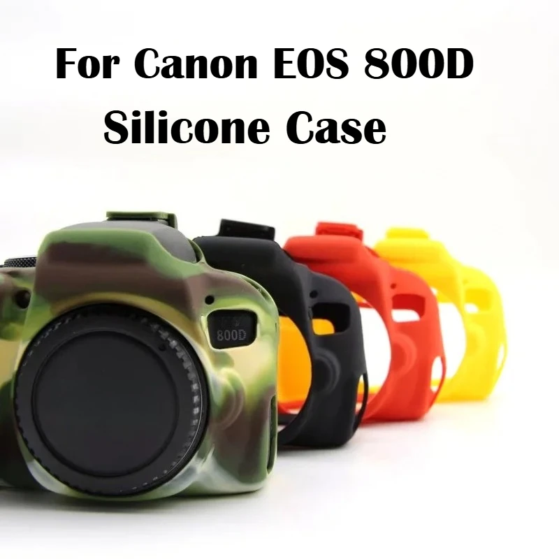 

For Canon EOS 800D SLR Camera Silicone Case Photography Protective Cover Soft Case Bag