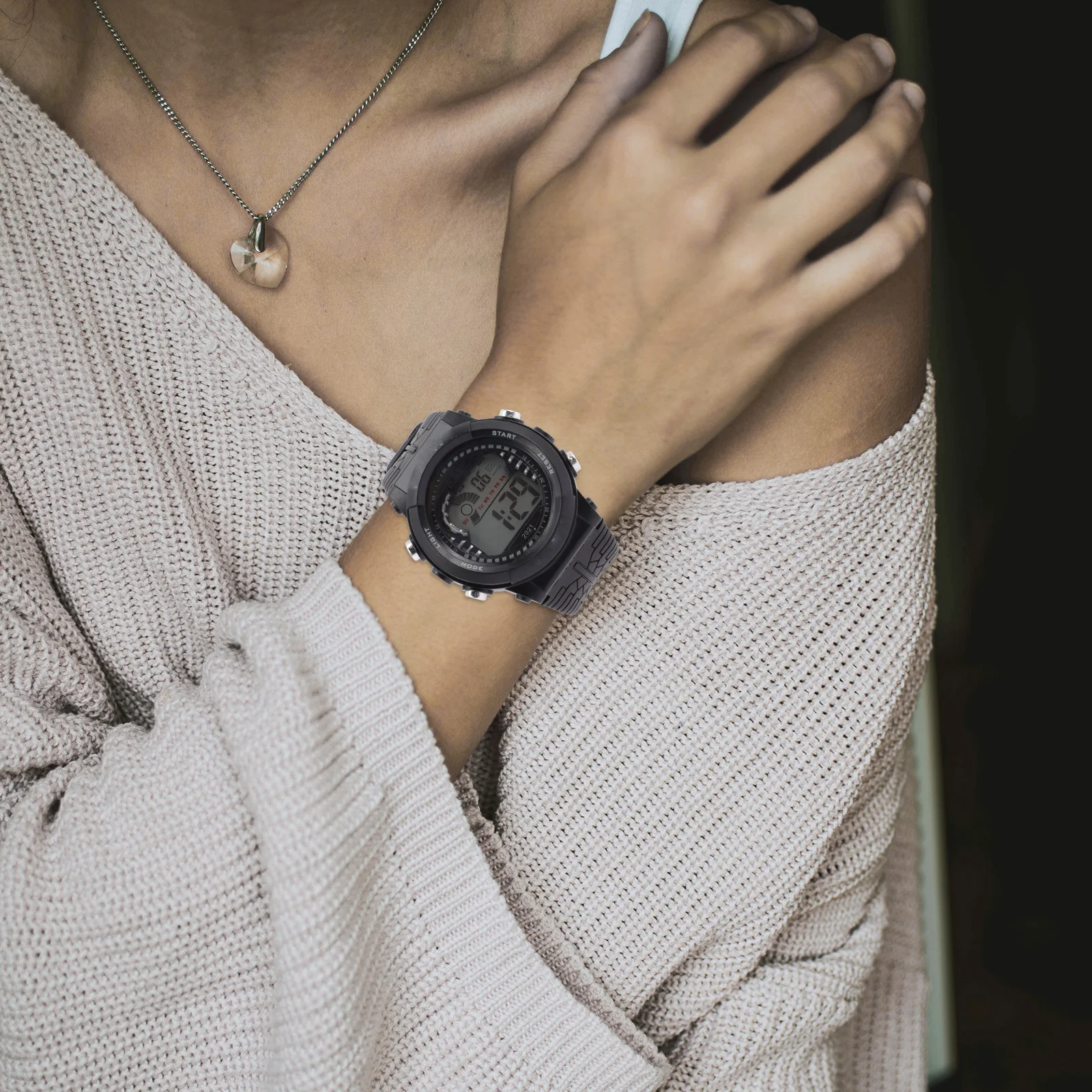 Orologio sportivo Orologi da polso in acciaio inossidabile da corsa