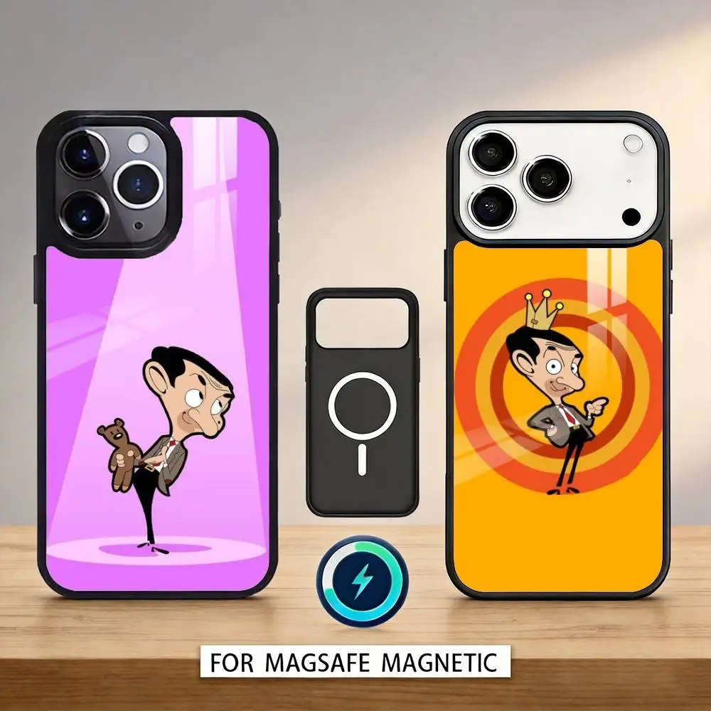 

Funny C-Classic M-Mr B-Bean Phone Case For iPhone17,16,15,14,13,12,Pro,Max,Magnetic For Magsafe Wireless Charging
