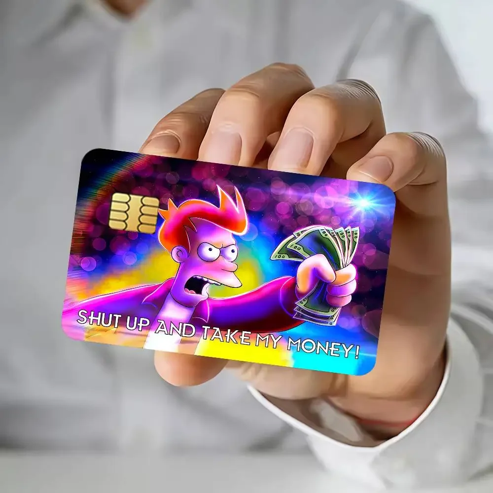 Meme Shut up and take my money! Credit Card Public Transportation Cards Sticker Waterproof Card Face Decoration 4PCS - view 3