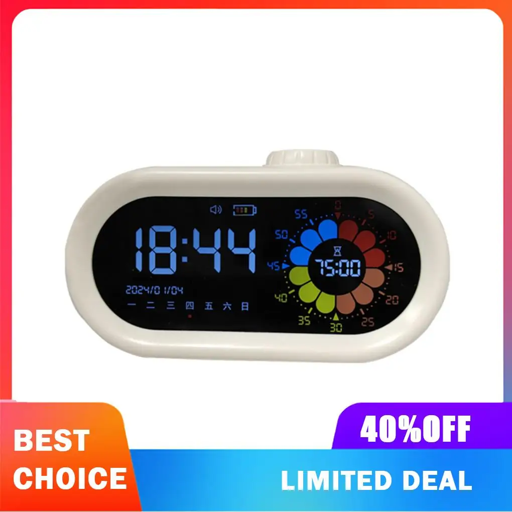 ABS Silent Desk Clock Digital With Three Separate Alarms And Date Display And There Are Three