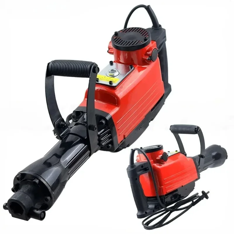 5900W Electric Demolition Jack Hammer Point Chisel Bits Construction Concrete Breaker Punch Drill with 3 Chisels