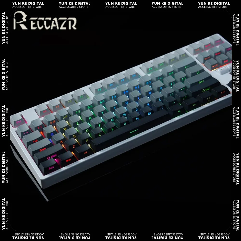 

RECCAZR TK18 Wireless Mechanical Keyboard Hot Swap RGB Light PBT Keycaps Customize Gaming Keyboard Pc Gamer Accessories Gifts