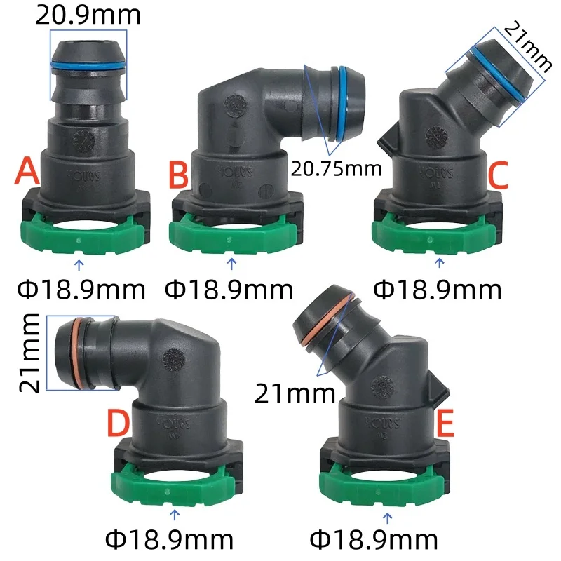 18.9mm plastic green single-sided button large size automotive fuel line dedicated clip quick connector 1 PC