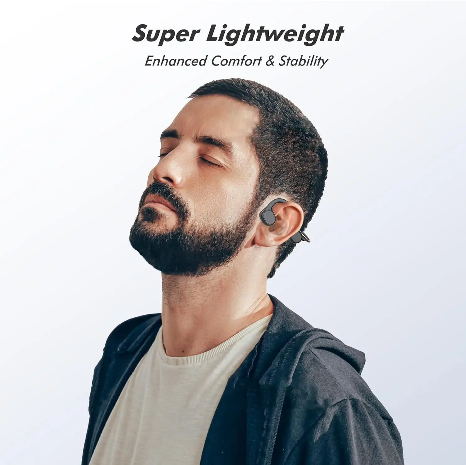 hs6 무선 이어폰 골전도 블루투스 이어폰 비삽입형 디자인 야외 활동 운동 및 달리기에 적합