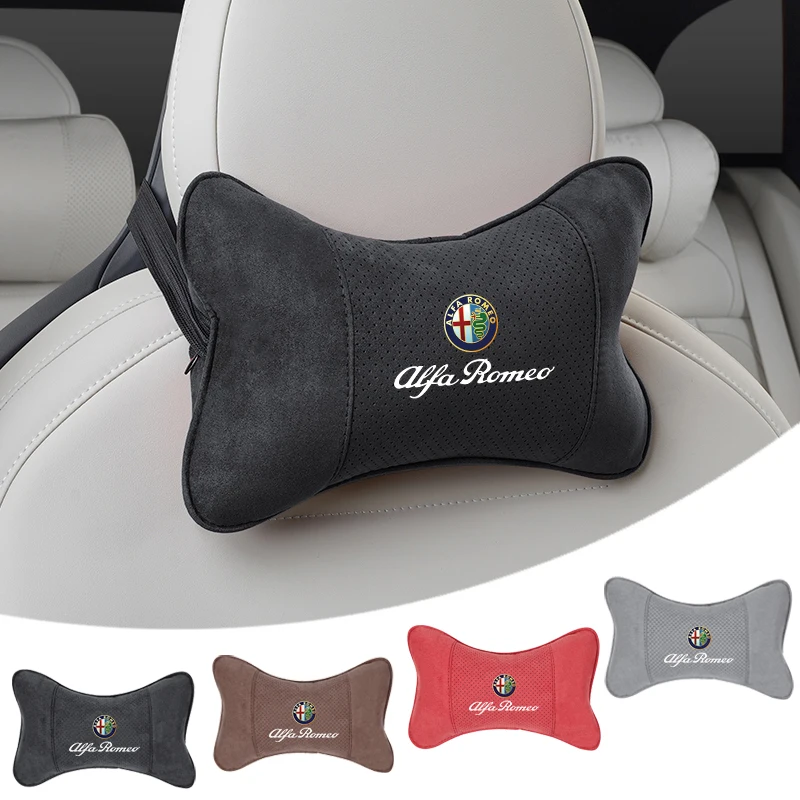 

2026 Горячая наклейка на подголовник автомобиля из пены с эффектом памяти, автомобильная подушка для шеи, автоаксессуары для Alfa Romeo 4C 159 166 Spider Giulia Giulietta 156