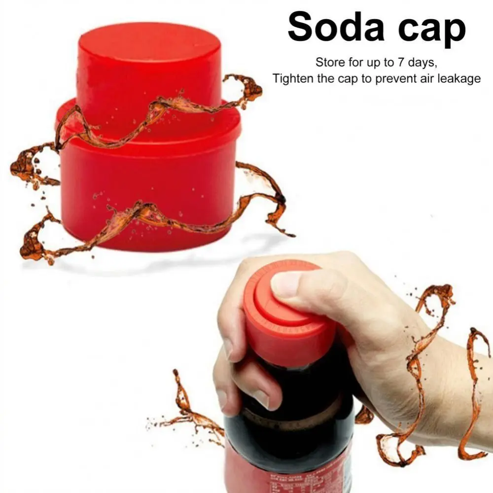 1Pcs Durable Air Tight Drink Sealer Frizzy Inflatable Soda Cap Cola Pump Reusable Bottle Stopper Carbonation Keeper