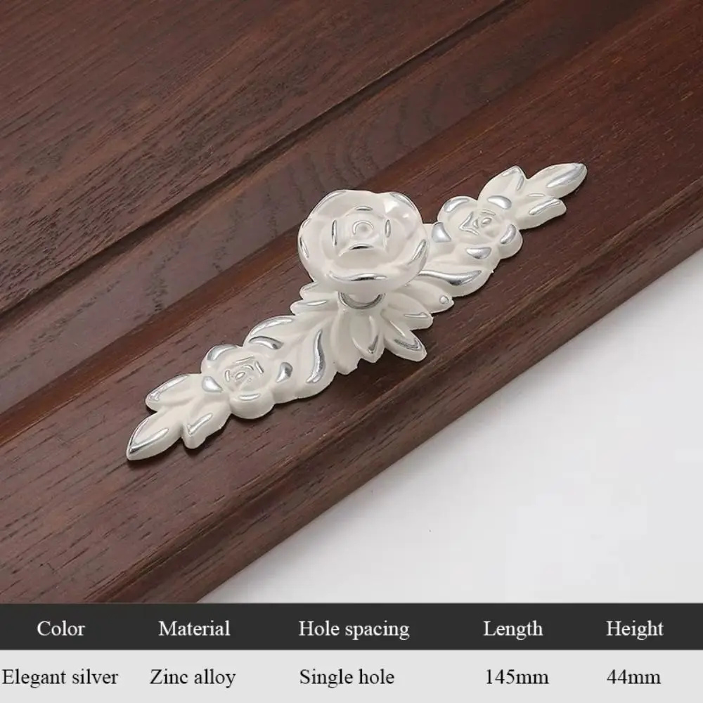 Antique Style European Rose Style Cabinet Handles Zinc Alloy Bronze Finish Drawer Knobs Wardrobe Pulls Furniture Hardware