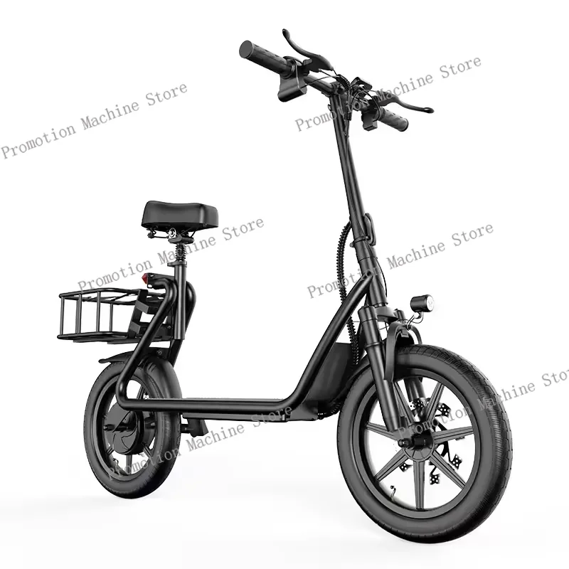 

ES14 Peak 450W 48V 10.4AH Electric Scooter with Seat Foldable 14 Large Tyres Range 45km Carries Carrying Basket Max Load 120kg