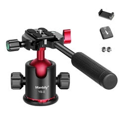 Manbily YB-0 36mm Tripod Ball Head Adapter 360° Panoramic U-shaped Slot BallHead for Camera Tripod with Handle Max Load 8kg