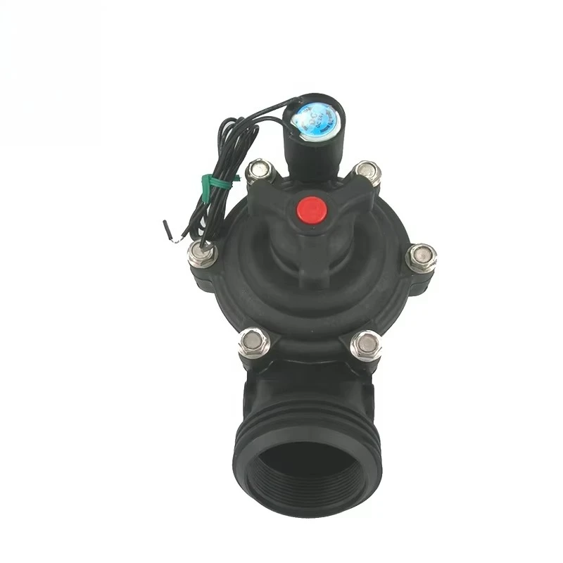 201BM 2" Plastic Solenoid Valve Electric Remote Control Irrigation 2 Inch Agriculture Landscaping Female BSP Flange DN250 AC DC