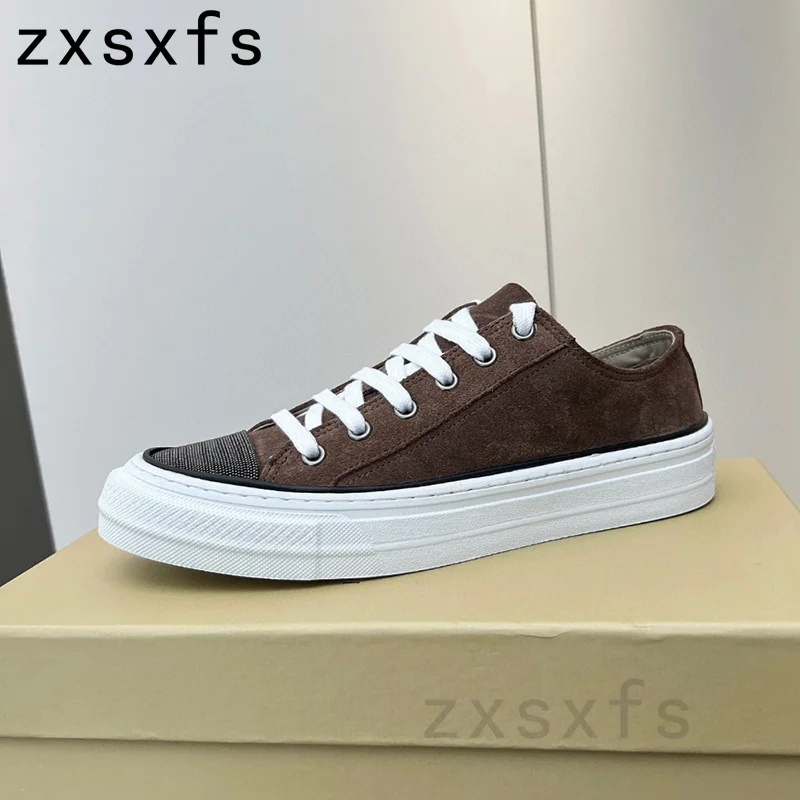 Spring Canve Flat Casual Shoes For Women Lace Up Platform Sneakers Femmel Designer Brand Runner Shoes Women