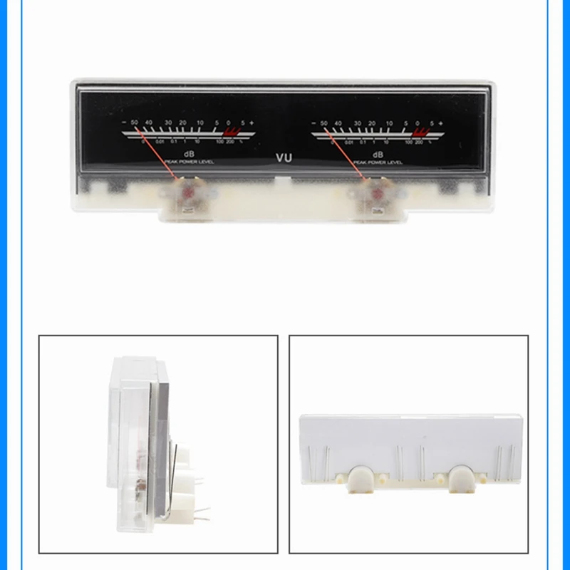 Double Pointer VU Meter Stereo Audio Amplifier Board DB Sound Audio Level Indicator Tester Adjustable Backlight