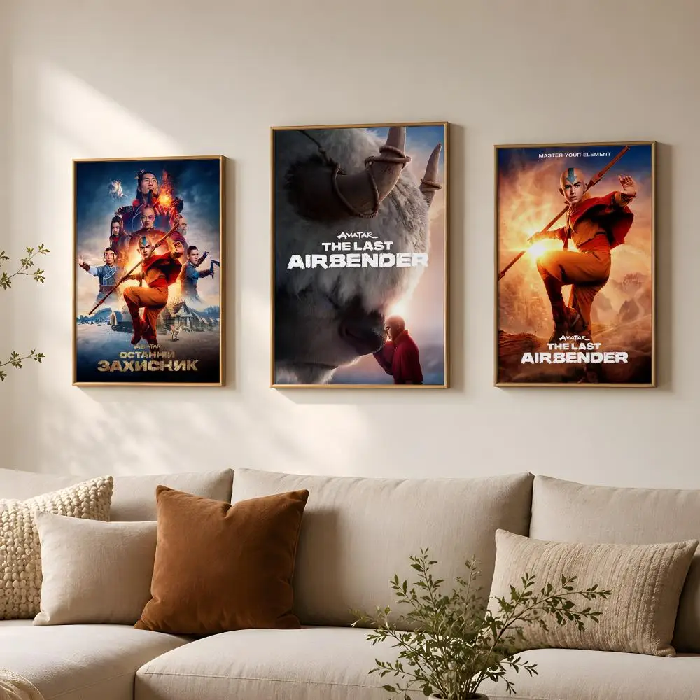 Anime A-Avatar The Last Airbender-r Poster Vintage Self Adhesive PP Wall Art for Living Room Bar Bedroom Home Decor Gift