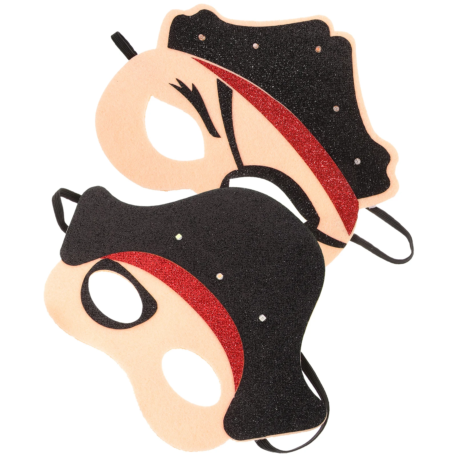 2 Pcs Pirate Cosplay Accessories Glowing Mask Decoration Party Supplies Birthday