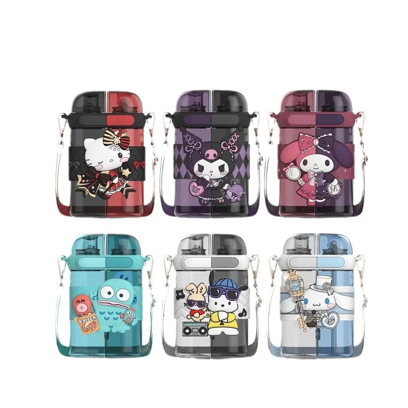 

Новая бутылка для воды Sanrio Hello Kitty с защитным замком, стакан с трубочкой Kuromi Pochacco Hangyodon, детская поилка для активного отдыха, кемпинга и путешествий