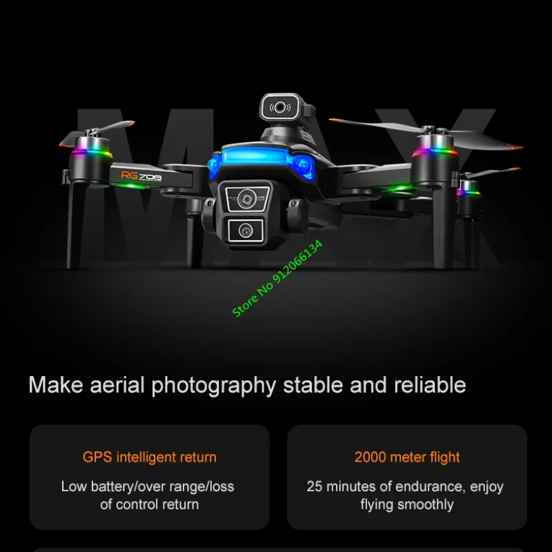 Professional Brushless Aerial Photography 4.5in Screen Remote Control Drone 5G 2KM 8K ESC GPS Return Optical Flow RC Drone Model