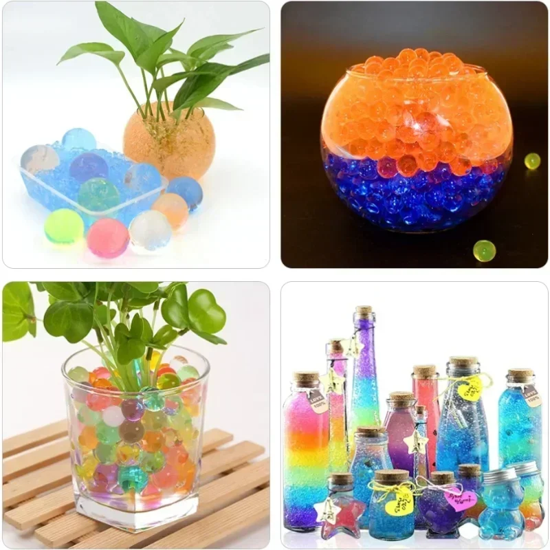 30000 uds/botella de cristal de barro, mezcla de colores, Color puro, cuentas de agua de polímero de hidrogel, juguete para niños, decoración del hogar, regalo de fiesta de boda