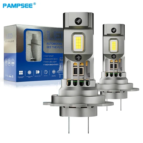 Imagen 1 del producto Bombilla LED para faro delantero de coche, Luz antiniebla inalámbrica de diodo Turbo, 12V, Q5, H7, H4, H11, H1, 9005, HB3, HB4, 9006, H8, 2 piezas