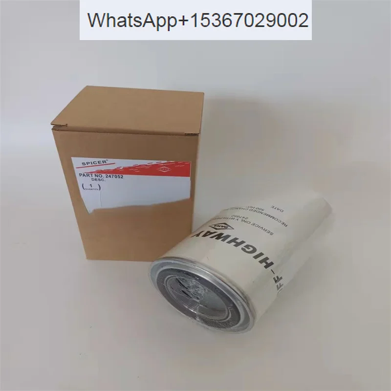 Hydraulic oil filter element 247052 is compatible with Clark P550445 Karmadna DANA transmission filter