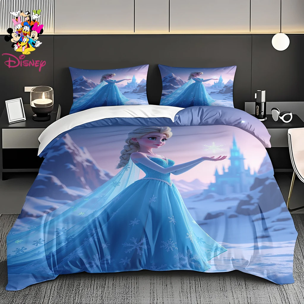 

2/3pcs Disney Elsa Duvet Cover Set Without Filler Cloud-like softness Trendy & stylish Durable & long-lasting
