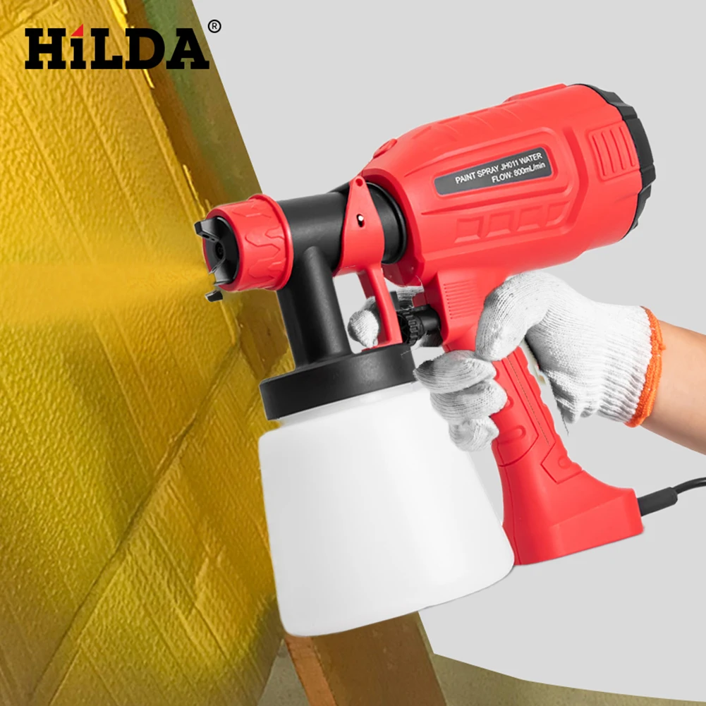 

500W Portable Sprayer Detachable 1000ML High Pressure Spray Gun Flow Control Adjustable Nozzle for Furniture/Walls/Fences/Cars