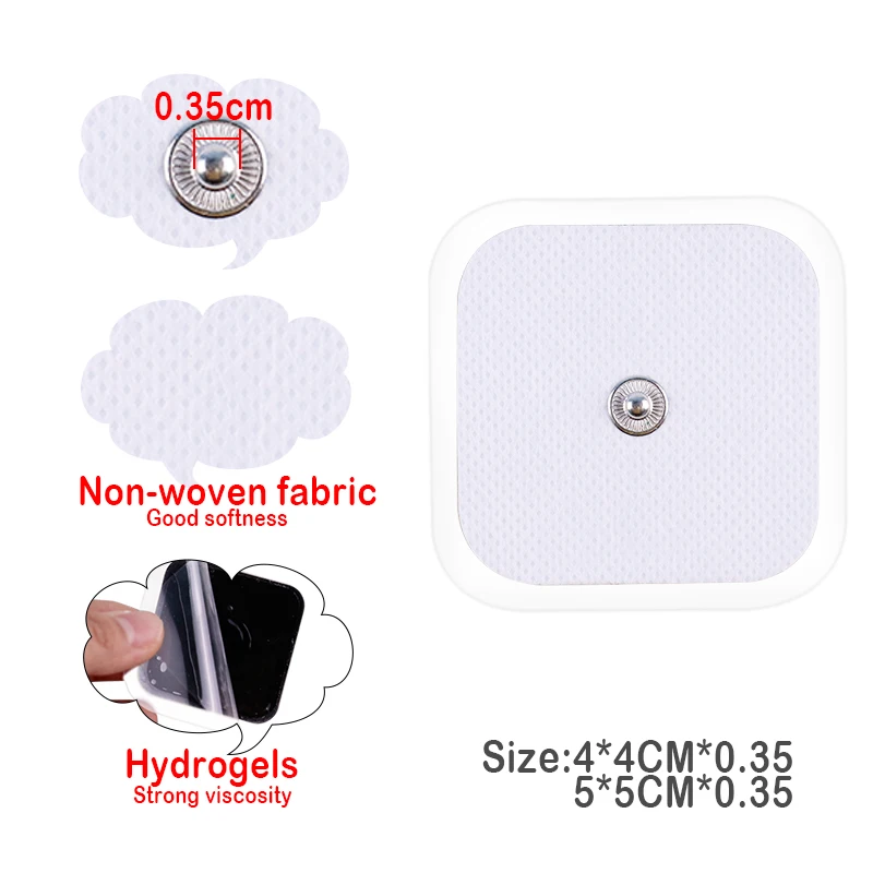 Electrode Patches for Massage Reusable Self Adhesive Stickers Muscle Stimulator Replacement Gel Patch Physiotherapy Tens Machine