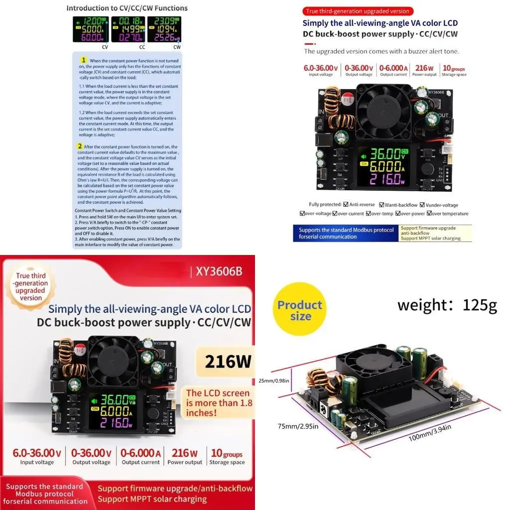 

Y1UB XY3606B 216W Digital Controls Модуль питания модуль 6A для лаборатории