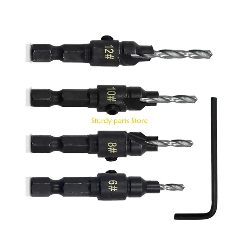 97QC 4PCS Wytrzymał stal węglowa Wiertkła