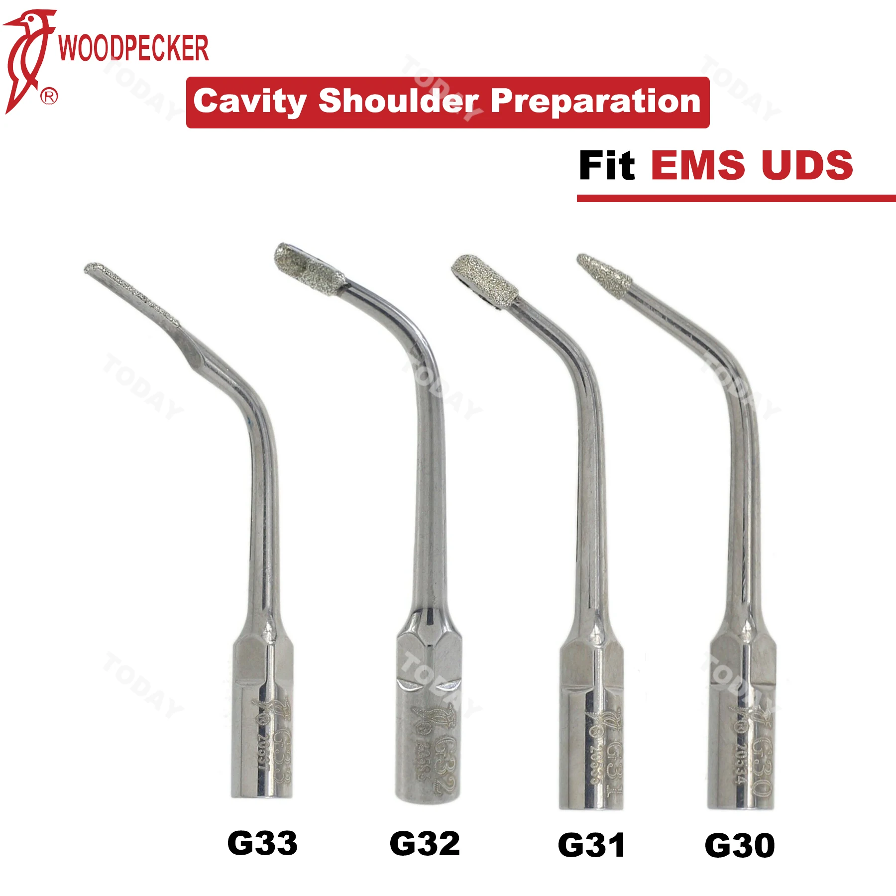 Woodpecker Ultrasonic Dental Scaler Tip Scaling Tips For Cavity/Shoulder Preparation Fit EMS UDS G30 G31 G32 G33