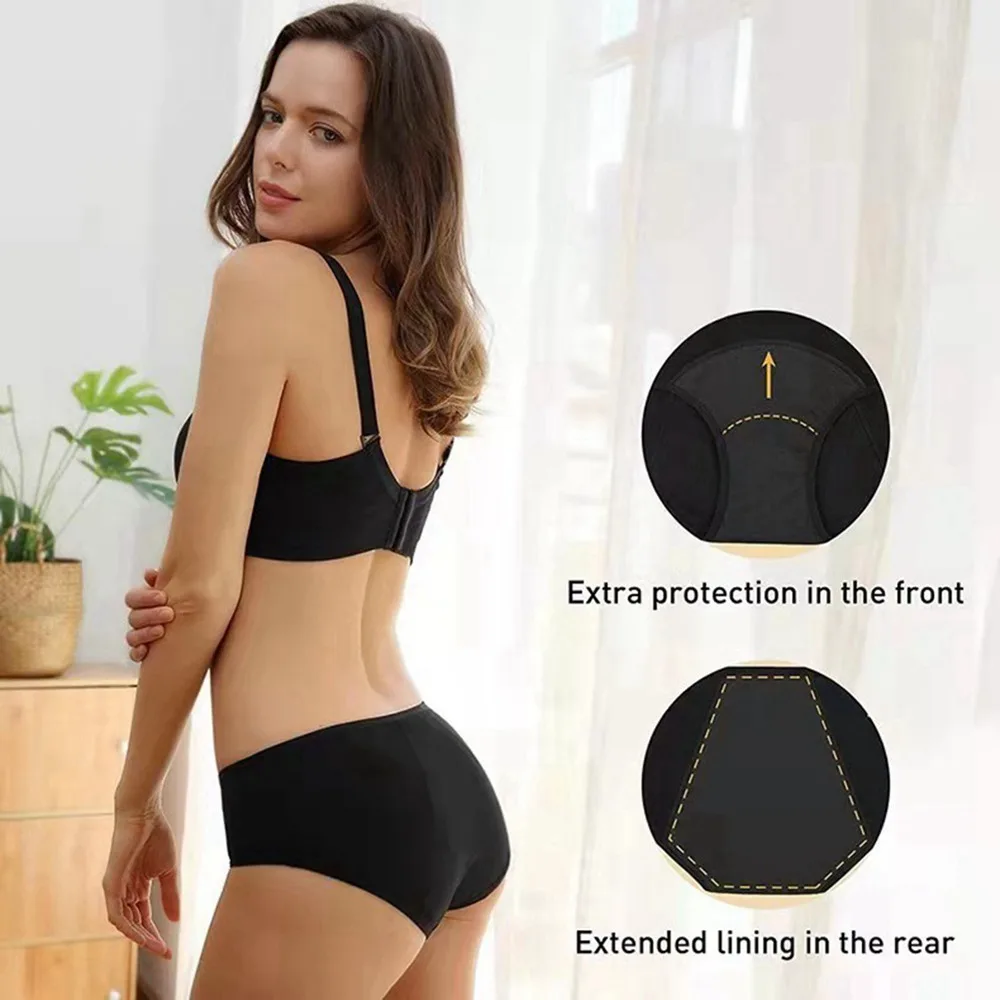 Very Abundant Menstrual Panties Woman Breathable Women's cotton briefs Low Waist Physiological Period Underwear For Women - Image 5