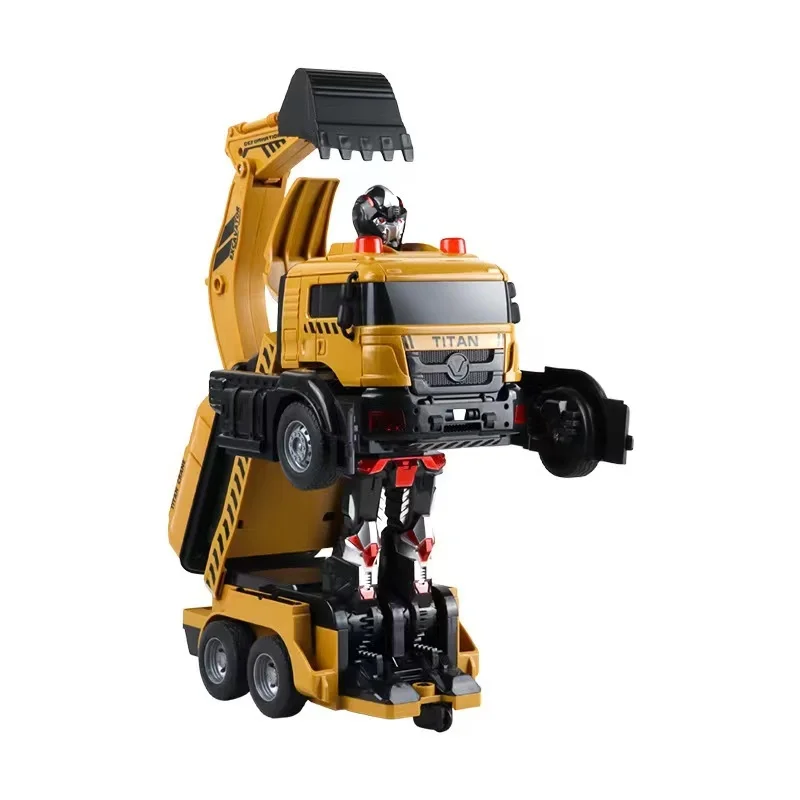 الأطفال سيارات لعبة التحكم عن بعد الكهربائية تشوه حفارة رافعة حريق جرافة لودر أطفال بالريموت كنترول روبوت الصبي هدية