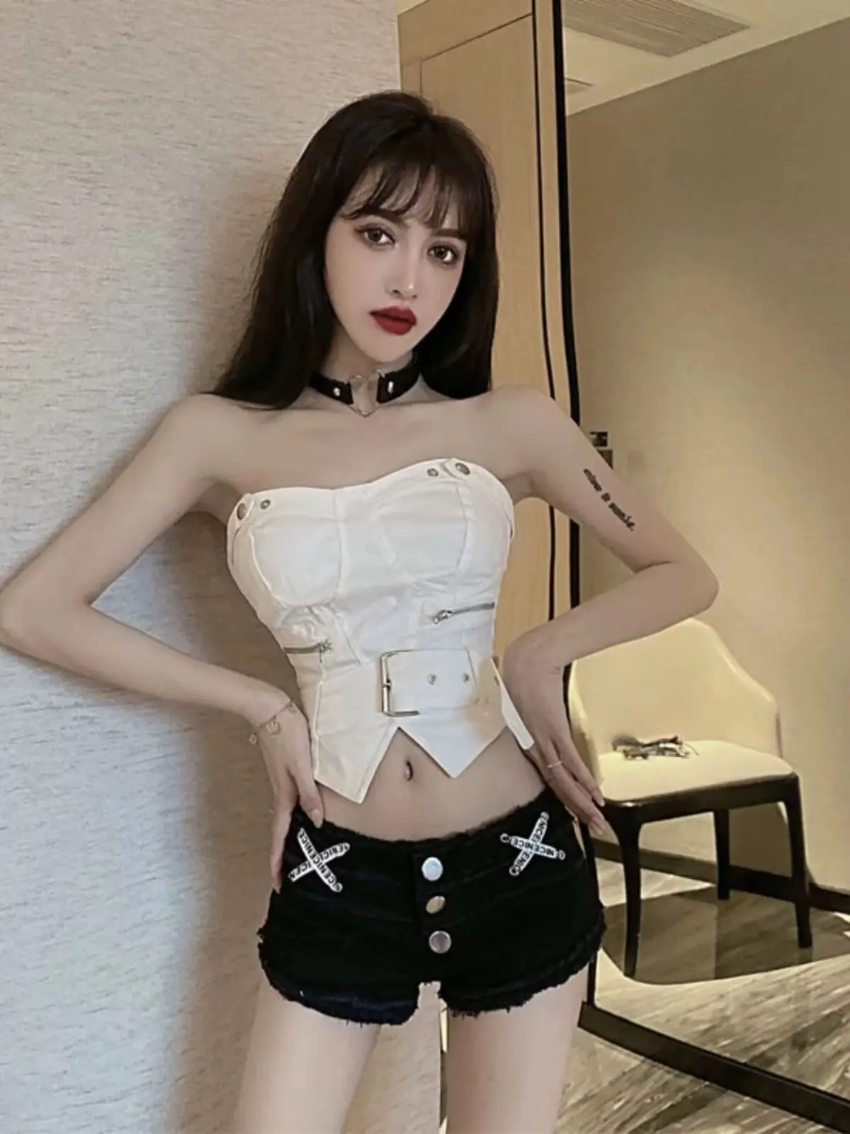 กางเกงยีนส์สตรี Baggy กางเกงขาสั้นผู้หญิง DENIM กางเกงผู้หญิง Coquette ฤดูร้อนเสื้อผ้าขนาดใหญ่ Jorts Y2k กางเกงยีนส์ยกก้นเสื้อผ้า