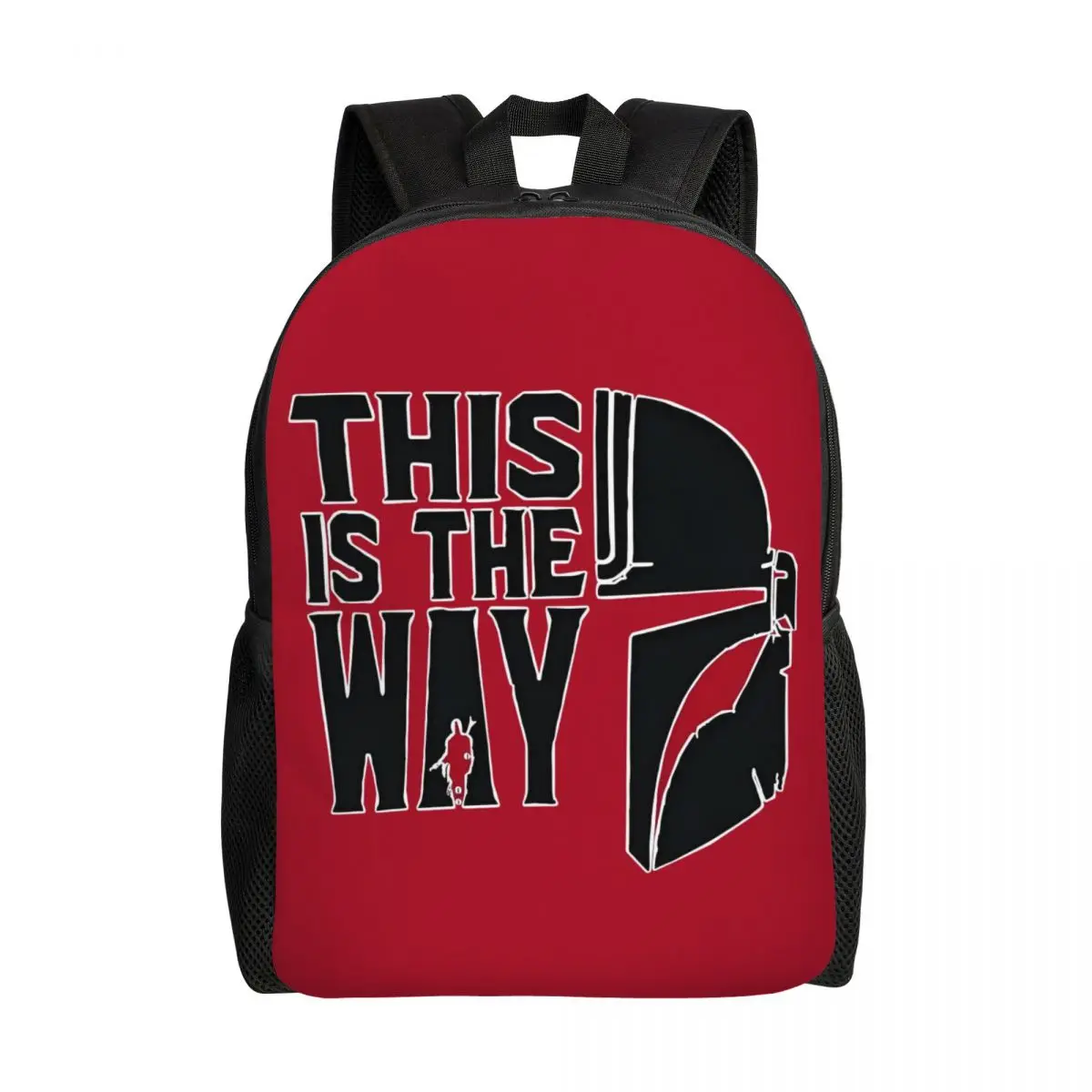 

Custom M-Mandalorianed Laptop Backpack Women Men Fashion Bookbag for College School Students Adventure Story Bag
