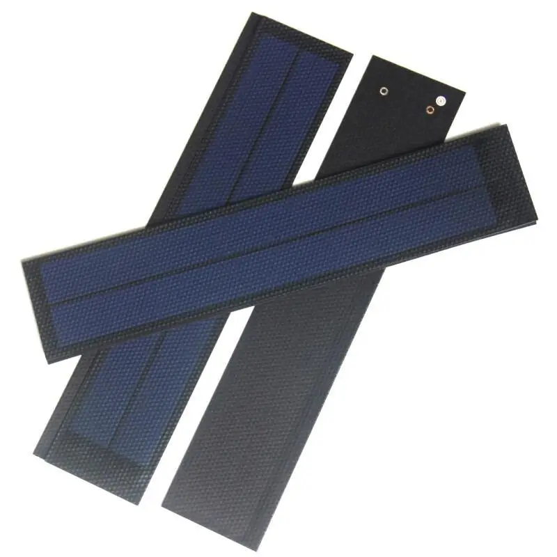 1W 3V Flexible Amorphous Silicon Thin Film Solar Panels Reelable Solar Cells for DIY Solar Products Kits 270*55mm