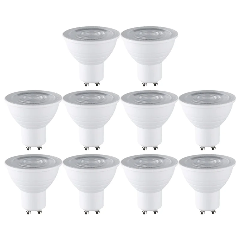 TKOH-10PCS Juego de focos de techo 7W GU10 Base Luz empotrable de ahorro de energía Luz LED Iluminación interior Luz neutra 4000K