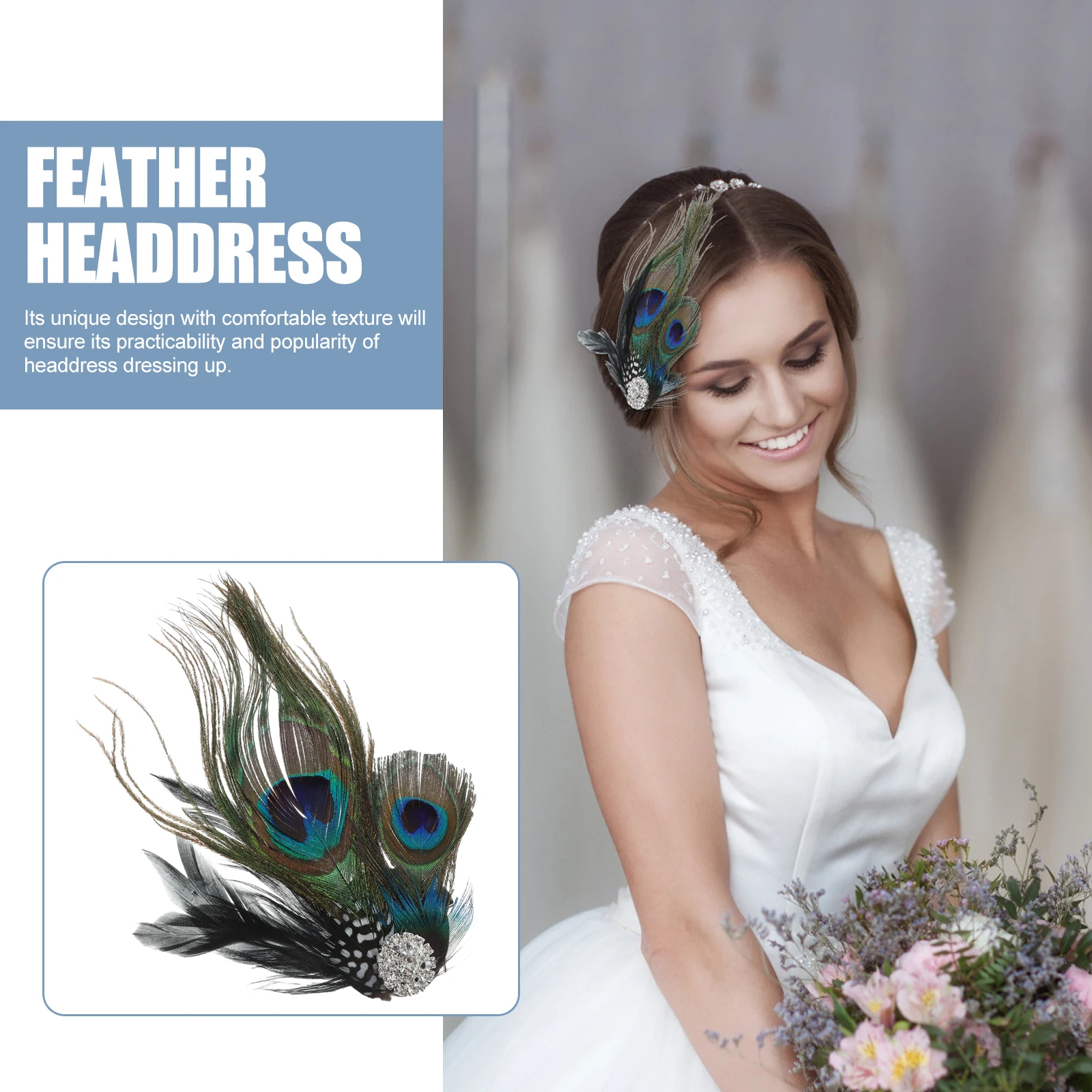 

Headdress Wedding Headwear Lightweight Comfortable Design Texture Performance Prop Decorative Fascinator Dance