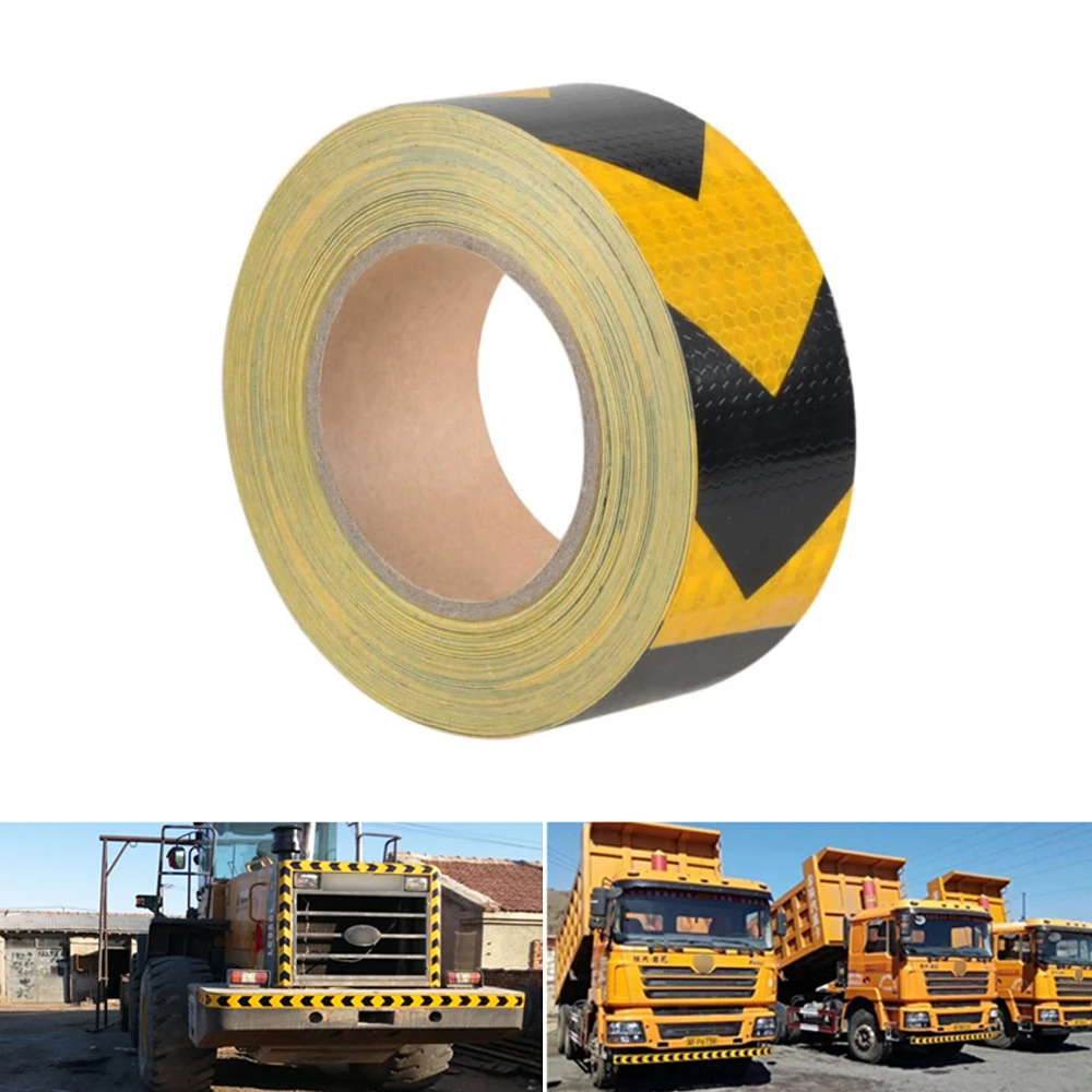 5cmx25m/Roll Self-Adhesive Arrow Waterproof High-Strength Car Reflective Tapes For Trailers