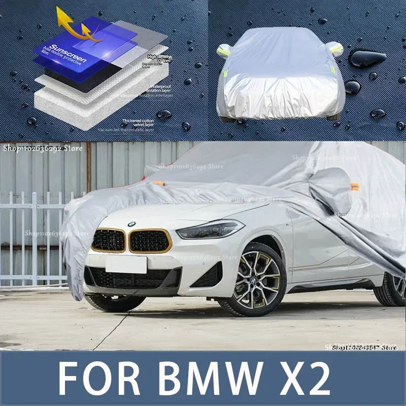 

For BMW X2 Outdoor Protection Full Car Covers Snow Cover Sunshade Waterproof Dustproof Exterior Car accessories