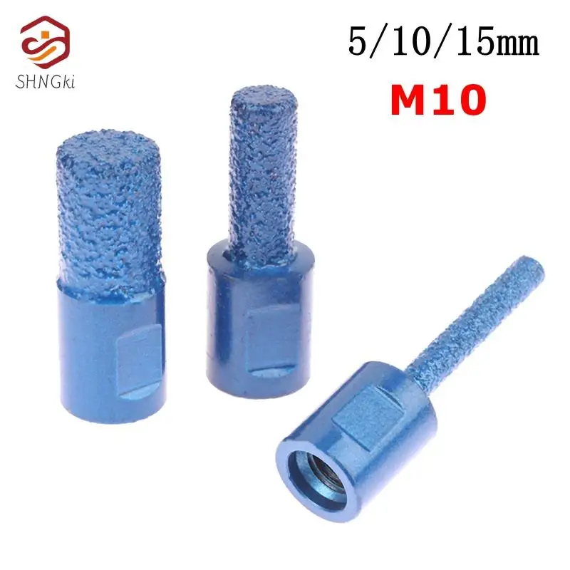 5/10/15mm Vaccum Brazed Diamond Core Drill Bits M10 Thread Hole Saw Cutter For Ceramic Tile Marble Glass Granite Drill Cutting