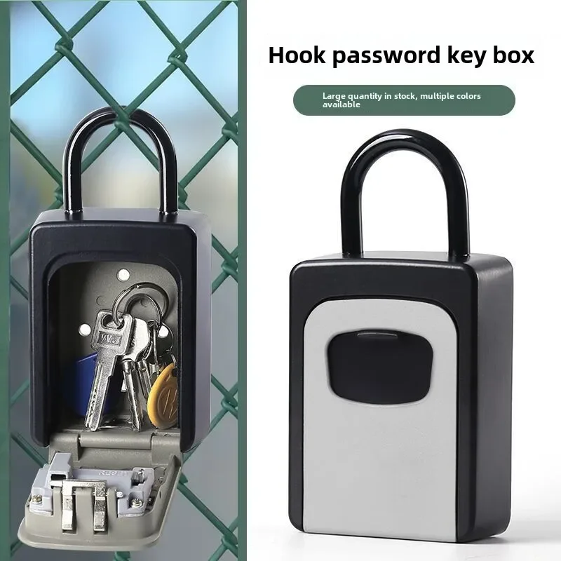 Homestay Decoration Key Password Box Installation-free Hanging Construction Site Cat Eye Key Box Lock Hook Key Box Password Lock