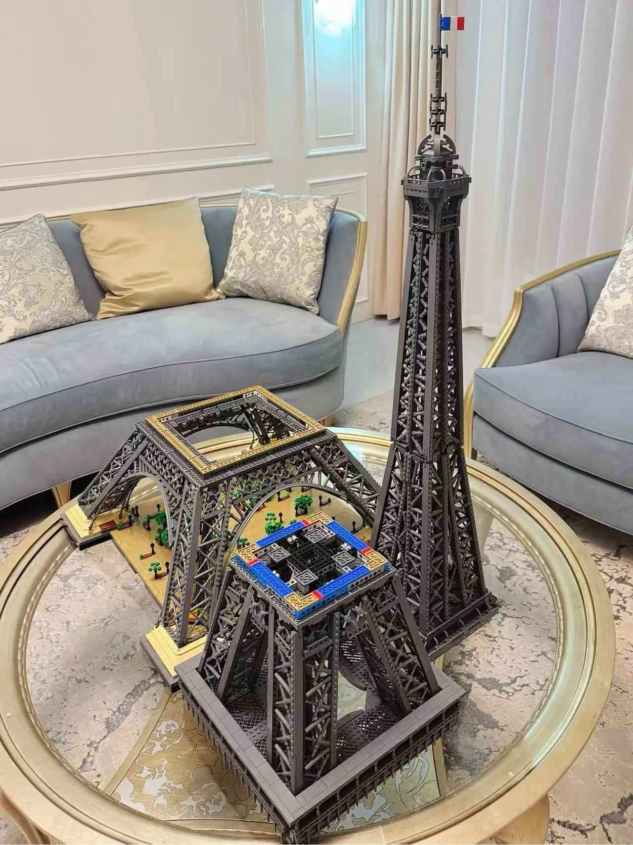

GSF10001pcs Architecture Series Eiffel Tower Model Building Blocks 1.5 Meters Large Building Adult Set Toy Birthday Gift