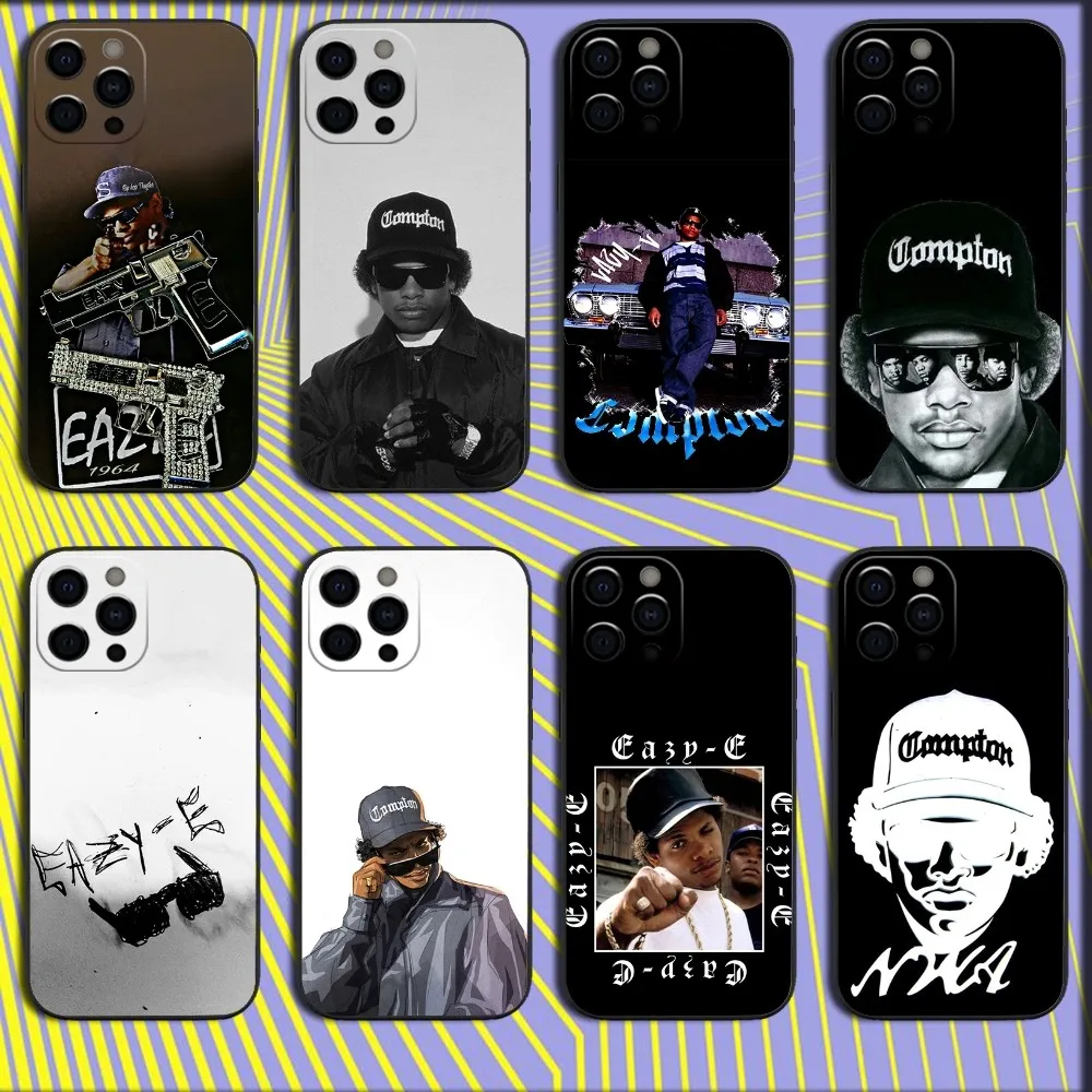 Rapper E-Eazy E Phone Case For iPhone 16,15,14,13,12,11,Pro,X,XS,Max,XR,Plus,Mini Soft Black Cover