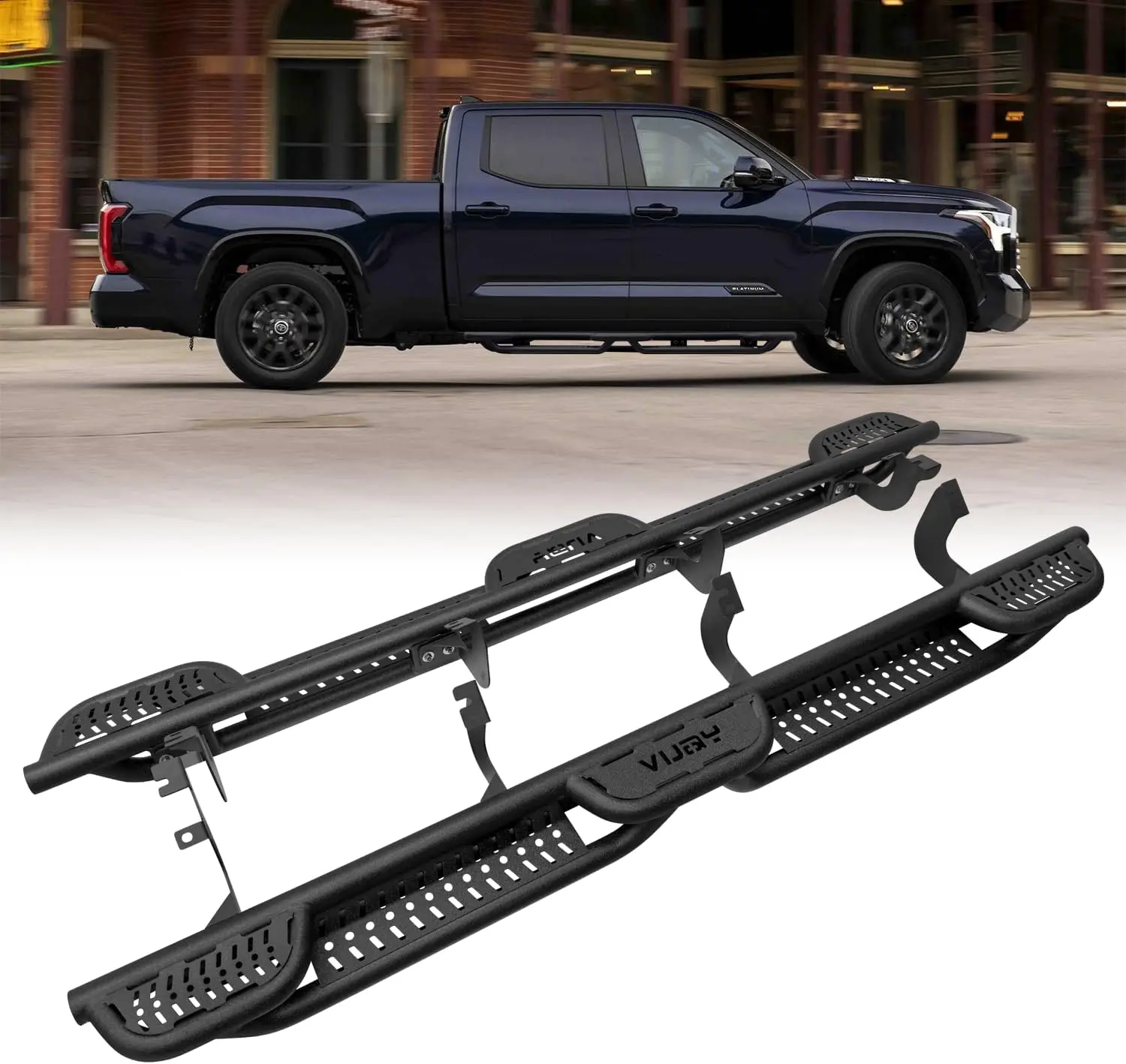 

Стальная подножка для Toyota Tundra Crewmax 2022-2025 (4 полноразмерные двери) Nerf Bar/Side Step (черная текстура)