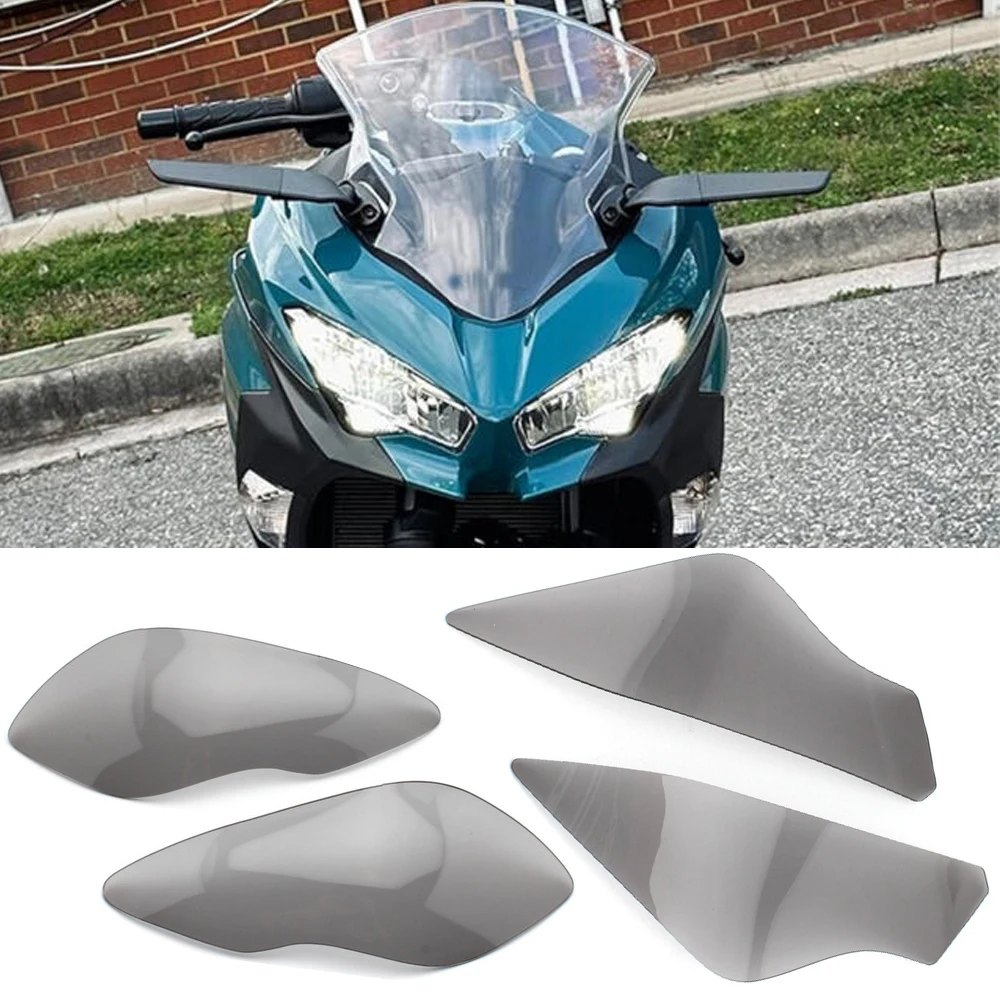 for KAWASAKI ZX6R Headlight Cover Protective Lens Guard Head Lamp Screen Shield ZX 6R 636 ZX636 ZX-6R Accessories Moto Smoke New